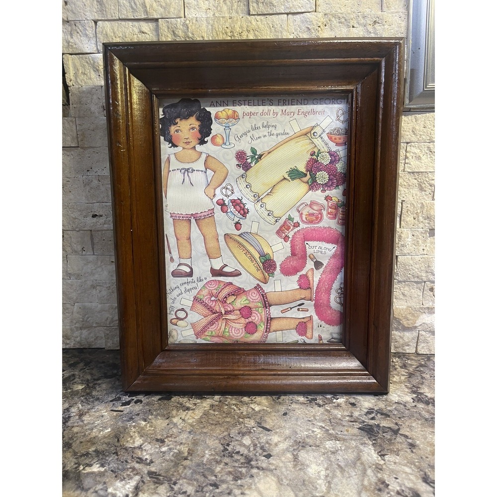 MARY ENGELBREIT Framed Paper Doll, Ann Estelle's Friend Georgia Doll Outfits